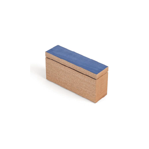 Caja rectangular azul
