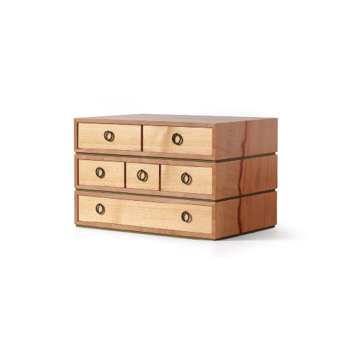Caja rectangular gabinete natural