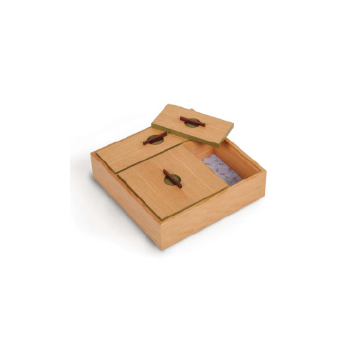 Caja cuadrada con compartimentos