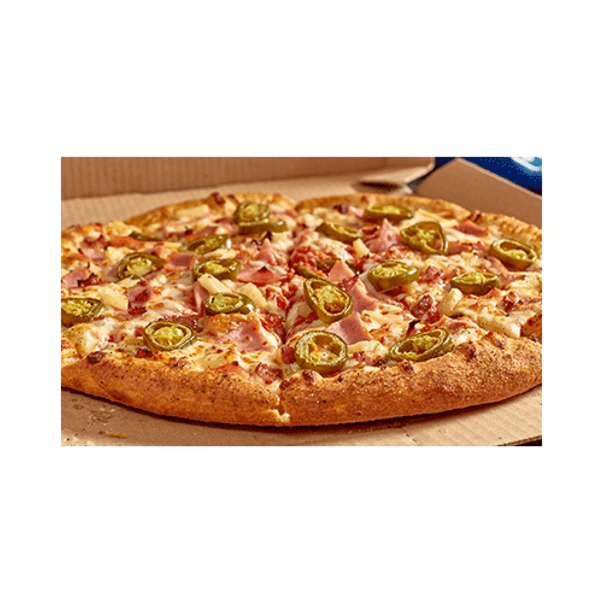 Pizza Honolulu con orilla rellena de queso Mediana