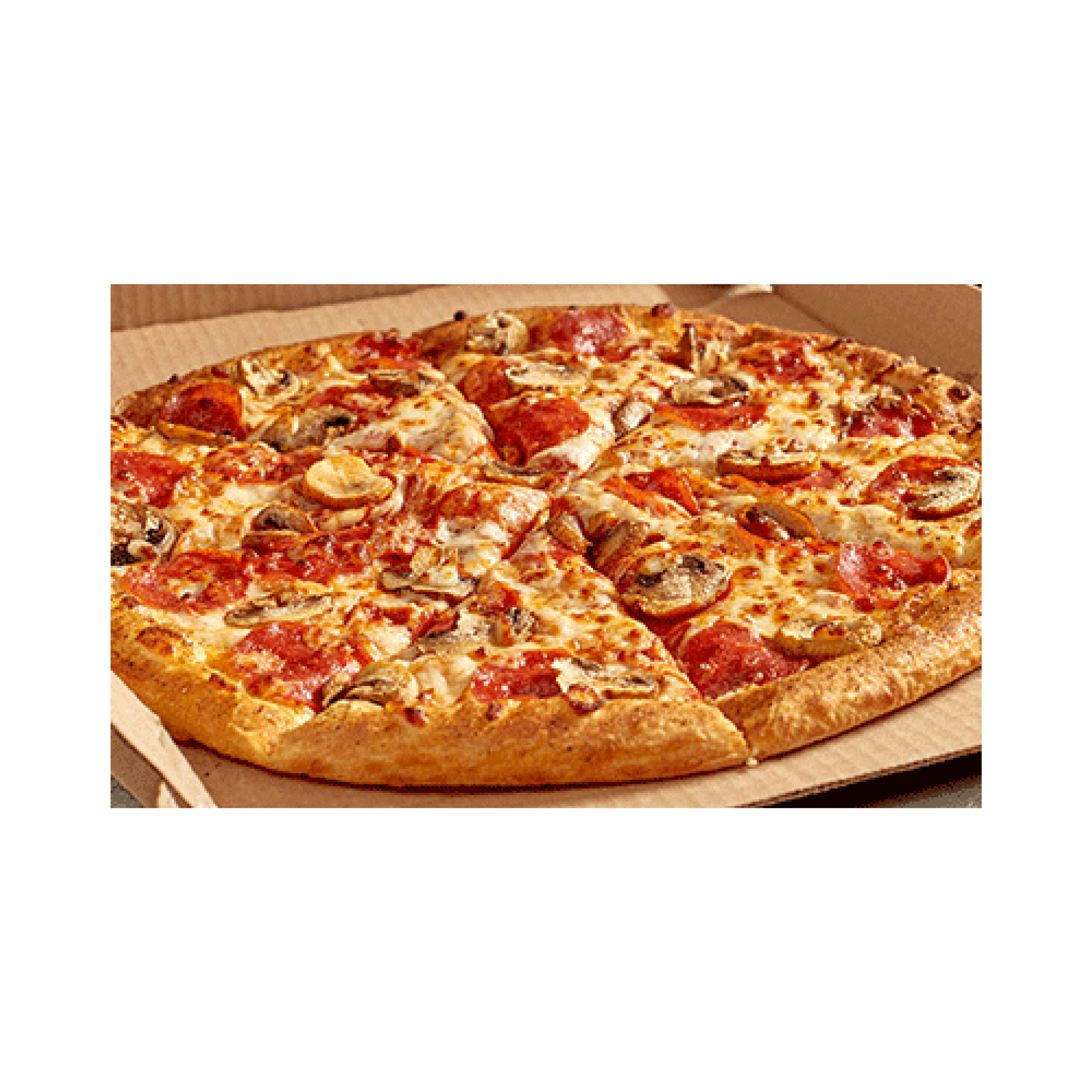 Pizza Pepperoni Especial con orilla rellena de queso Mediana